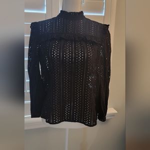 Black Lace Top "Cotton"